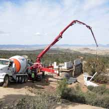 Picture of equipment for the pouring of sustainable , high mass walls